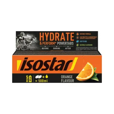 Isostar Hydrate & Perform Powertabs Orange Isotonic (10x12g)