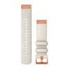 Cream nylon with rose gold buckle • QuickFit • 20 mm • Nylon