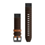 Garmin QuickFit 22 Watch Band Chestnut Leather