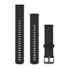 Black with Slate Hardware • Spring bar / Quick Release • 18 mm • Silicone