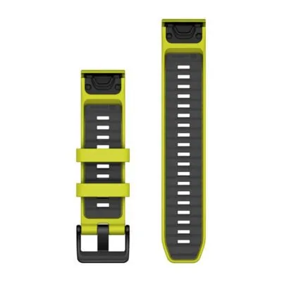 Garmin QuickFit 22 Watch Band Amp Yellow / Graphite Silicone