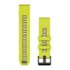 Garmin QuickFit 22 Watch Band Amp Yellow / Graphite Silicone