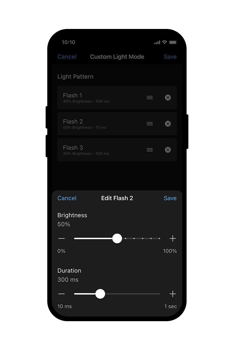 VARIETY OF LIGHT PATTERN OPTIONS