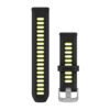Black / Amp Yellow • Spring bar / Quick Release • 20 mm • Silicone
