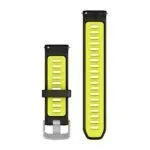 Garmin Quick Release Bands 20 mm Black / Amp Yellow silicone