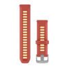 Red Pink / Mango • Spring bar / Quick Release • 20 mm • Silicone