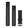 Black with Slate Hardware • Spring bar / Quick Release • 22 mm • Silicone