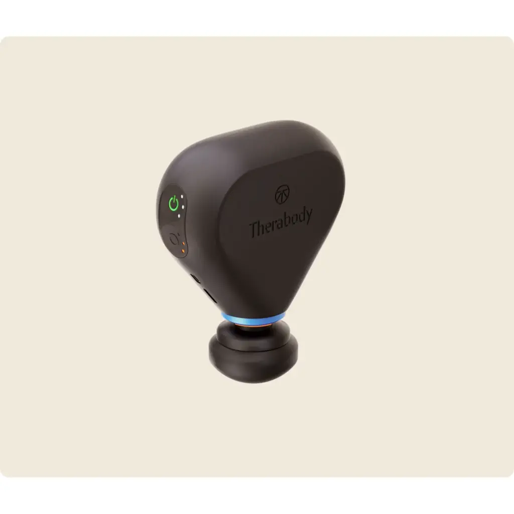 Theragun Mini Plus heated massage device — product and use view 5