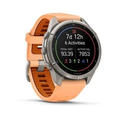 Garmin fēnix 9 Pro inReach 43 mm Titanium / Shell Pink / Autumn Orange Silicone