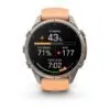 Garmin fēnix 9 Pro inReach 43 mm Titanium / Shell Pink / Autumn Orange Silicone