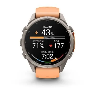 Garmin fēnix 9 Pro inReach 43 mm Titanium / Shell Pink / Autumn Orange Silicone