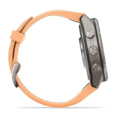 Garmin fēnix 9 Pro inReach 43 mm Titanium / Shell Pink / Autumn Orange Silicone