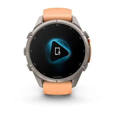 Garmin fēnix 9 Pro inReach 43 mm Titanium / Shell Pink / Autumn Orange Silicone