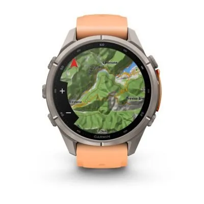 Garmin fēnix 9 Pro inReach 43 mm Titanium / Shell Pink / Autumn Orange Silicone