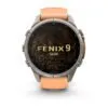 Garmin fēnix 9 Pro inReach 43 mm Titanium / Shell Pink / Autumn Orange Silicone