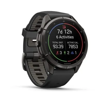 Garmin fēnix 9 Pro inReach 43 mm Carbon Gray DLC Titanium / Black / Pebble Grey Silicone