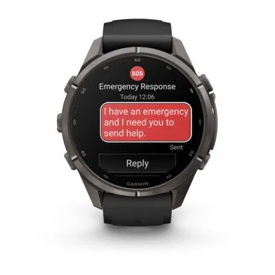 Garmin fēnix 9 Pro inReach 43 mm Carbon Gray DLC Titanium / Black / Pebble Grey Silicone
