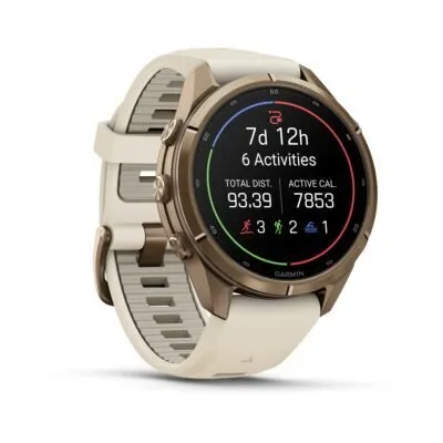 Garmin fēnix 9 Pro inReach 43 mm Autumn Gold Titanium / Cream / French Grey Silicone