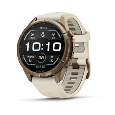 Garmin fēnix 9 Pro 43 mm Autumn Gold Titanium / Cream / French Grey Silicone