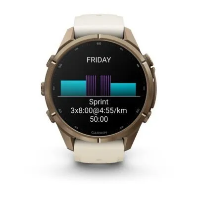 Garmin fēnix 9 Pro 43 mm Autumn Gold Titanium / Cream / French Grey Silicone