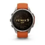 Garmin fēnix 9 Pro inReach 47 mm Titanium / Autumn Orange / Spark Orange Silicone Garmin fēnix 9 Pro inReach 47 mm Titanium / Autumn Orange / Spark Orange Silicone