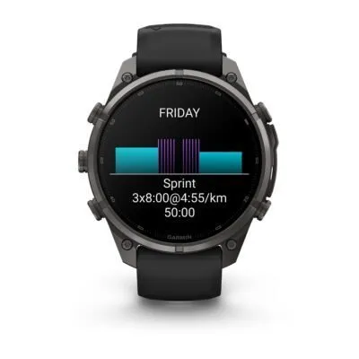 Garmin fēnix 9 Pro 47 mm Carbon Gray DLC Titanium / Black / Pebble Grey Silicone