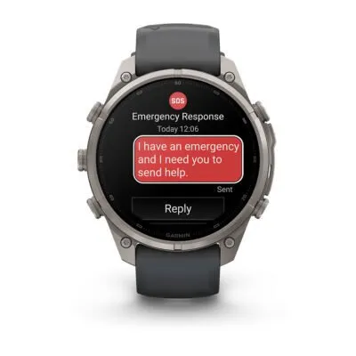 Garmin fēnix 9 Pro inReach 47 mm Titanium / Graphite / Black Silicone