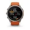 Garmin fēnix 9 Pro inReach 51 mm Titanium / Autumn Orange / Spark Orange Silicone