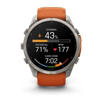 Garmin fēnix 9 Pro inReach 51 mm Titanium / Autumn Orange / Spark Orange Silicone