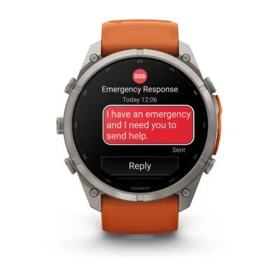 Garmin fēnix 9 Pro inReach 51 mm Titanium / Autumn Orange / Spark Orange Silicone