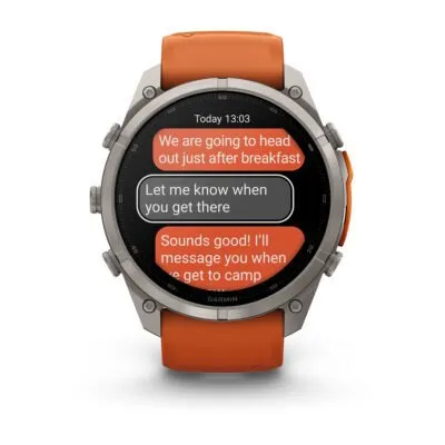 Garmin fēnix 9 Pro inReach 51 mm Titanium / Autumn Orange / Spark Orange Silicone