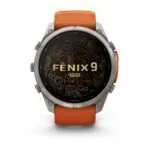 Garmin fēnix 9 Pro inReach 51 mm Titanium / Autumn Orange / Spark Orange Silicone Garmin fēnix 9 Pro inReach 51 mm Titanium / Autumn Orange / Spark Orange Silicone