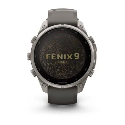 Garmin fēnix 9 Pro inReach Solar 47 mm Titanium / Pebble Grey Silicone