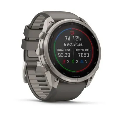 Garmin fēnix 9 Pro inReach Solar 51 mm Titanium / Pebble Grey Silicone