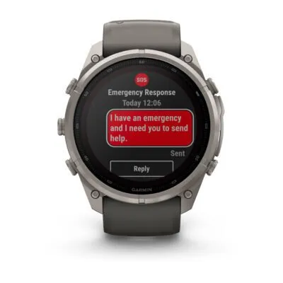 Garmin fēnix 9 Pro inReach Solar 51 mm Titanium / Pebble Grey Silicone