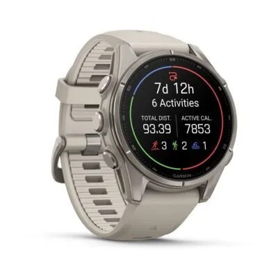 Garmin fēnix 9 43 mm Titanium / Fog Grey Silicone