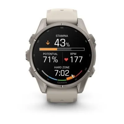Garmin fēnix 9 43 mm Titanium / Fog Grey Silicone