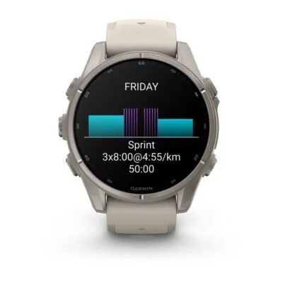 Garmin fēnix 9 43 mm Titanium / Fog Grey Silicone