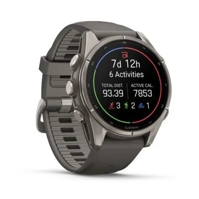 Garmin fēnix 9 43 mm Titanium / Pebble Grey Silicone