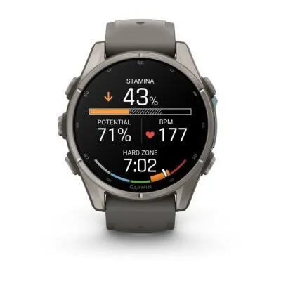 Garmin fēnix 9 43 mm Titanium / Pebble Grey Silicone