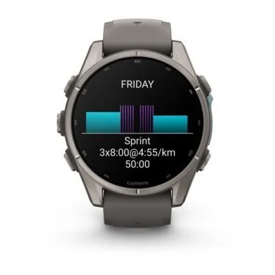 Garmin fēnix 9 43 mm Titanium / Pebble Grey Silicone