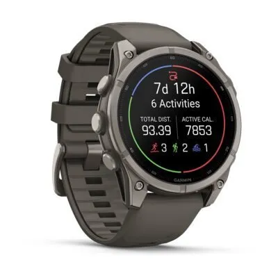 Garmin fēnix 9 47 mm Titanium / Pebble Grey Silicone