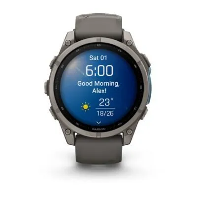 Garmin fēnix 9 47 mm Titanium / Pebble Grey Silicone