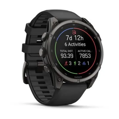 Garmin fēnix 9 47 mm Carbon Grey DLC Titanium / Black Silicone