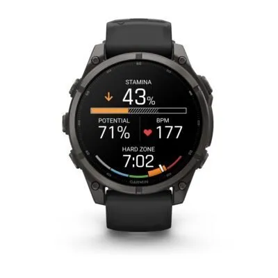 Garmin fēnix 9 47 mm Carbon Grey DLC Titanium / Black Silicone