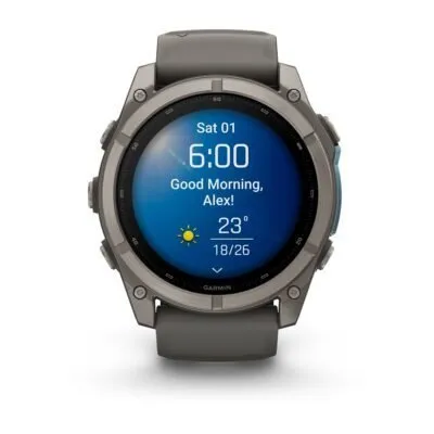 Garmin fēnix 9 51 mm Titanium / Pebble Grey Silicone