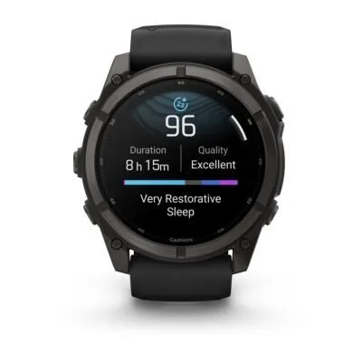 Garmin fēnix 9 51 mm Carbon Grey DLC Titanium / Black Silicone