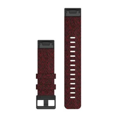 Garmin QuickFit 22 Watch Band Heathered Red Nylon