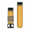 Garmin QuickFit 26 Watch Band Silver Grey / Yellow Flare Silicone Garmin QuickFit 26 Watch Band Silver Grey / Yellow Flare Silicone