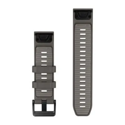 Garmin QuickFit 22 Watch Band Pebble Grey / Silver Grey Silicone Garmin QuickFit 22 Watch Band Pebble Grey / Silver Grey Silicone